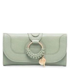 NWT Chloe Hana Long Wallet - Steel Green (rare color)